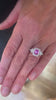 Pink Sapphire Diamonds 18 Carats White Gold Ring