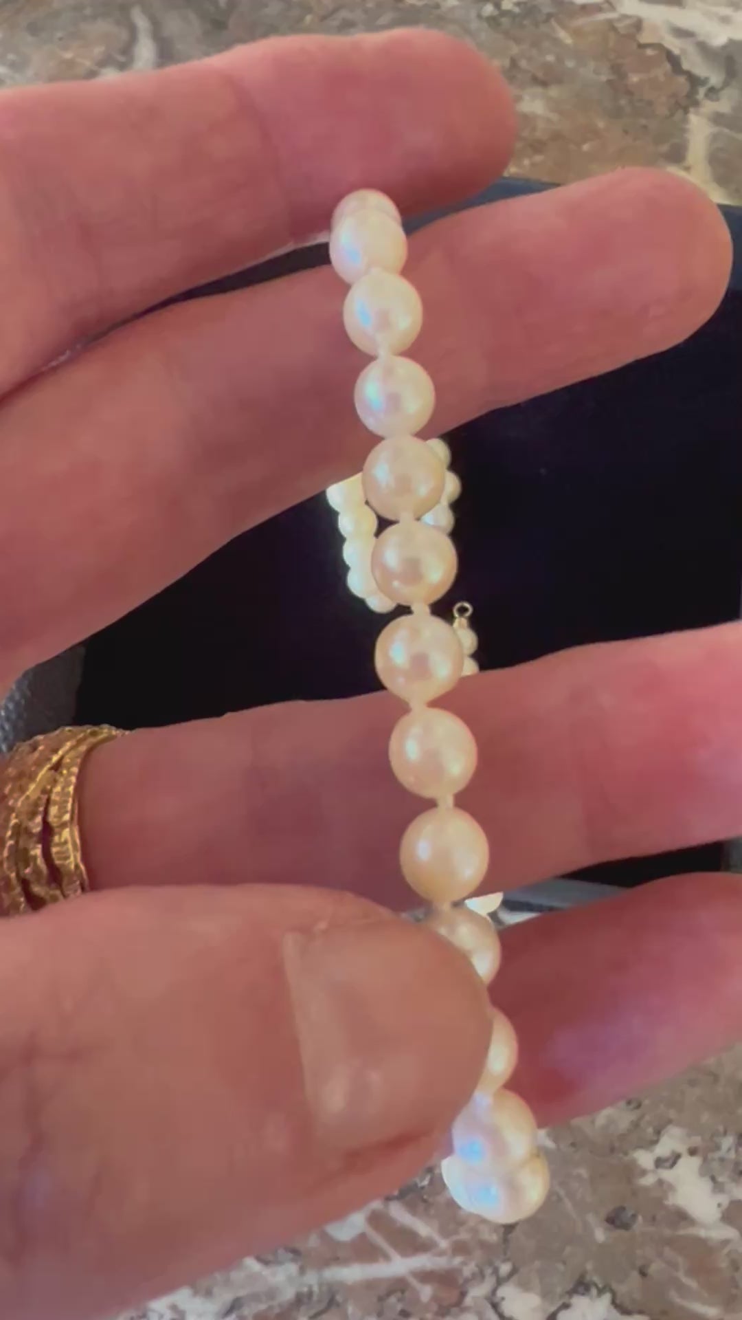 Collier de Perles 6mm Or Jaune 18 Carats