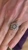1.20 Carats Diamonds Platinum 18 Carats White Gold Daisy Ring