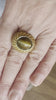 Vintage Cat's Eye Chrysoberyl 18 Carat Yellow Gold Gadrooned Ring