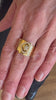 Bague Bandeau Légendes O.J. Perrin Cœur Diamants Or Jaune 18 Carats