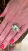 5 Carats Trillion Green Beryl Morganites 18 Carats Rose Gold Trilogy Cocktail Ring