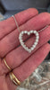 Collier Cœur Diamants 1.60 Carats Or Gris 18 Carats