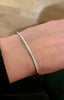 Bracelet Jonc Pavé Diamants Or Gris 18 Carats