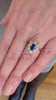 1.21 Carats Sapphire Diamonds 18 Carats White Gold Pompadour Ring