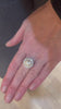Bague Marguerite Perle 10mm Diamants Or Gris 18 Carats