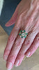 Emeralds Diamonds 18 Carats Yellow Gold Daisy Ring