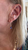 Boucles d'Oreilles Dormeuses Tanzanites Poires Or Gris 18 Carats