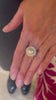 Bague Marguerite Perle 10mm Diamants Or Gris 18 Carats