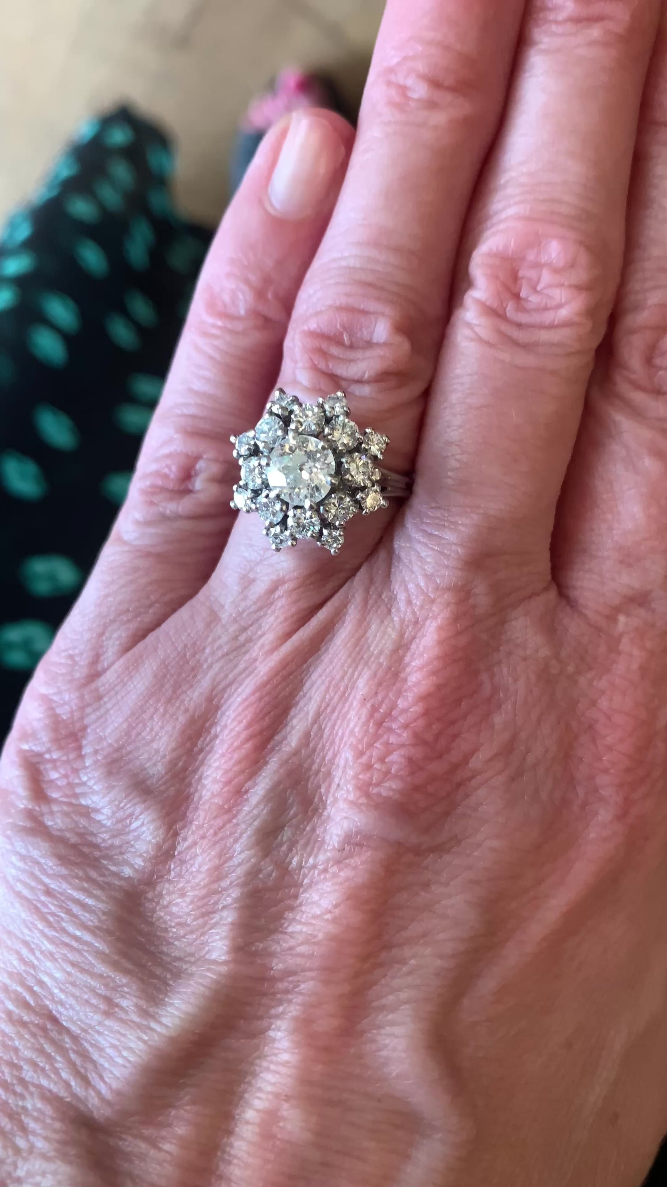 Bague Marguerite Diamants 1.80 Carats Platine