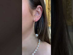 Créoles Perles Or Jaune 18 Carats