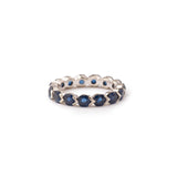 Alliance Américaine Vintage Saphirs 2.50 Carats Or Gris 18 Carats
