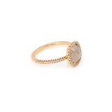 Rough Diamond Cardamom Diamond Paving 18 Carat Yellow Gold Ring