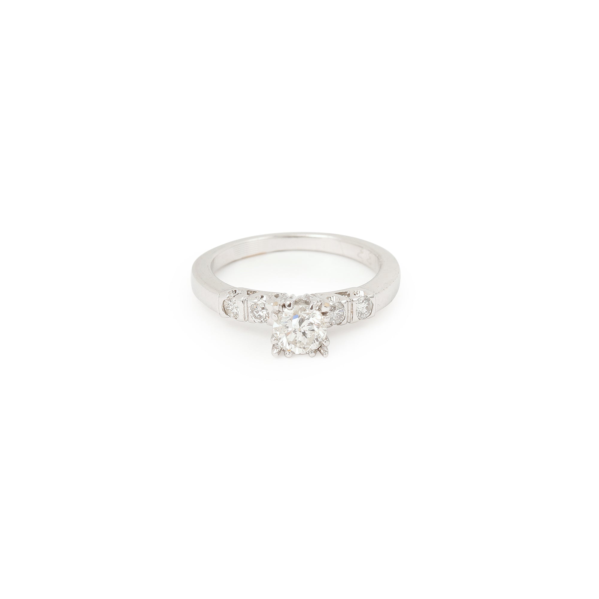 Diamond 14 Carat White Gold Solitaire Ring