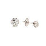 1 Carat Cushion Cut Diamonds 18 Carat White Gold Earrings