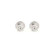 1 Carat Cushion Cut Diamonds 18 Carat White Gold Earrings