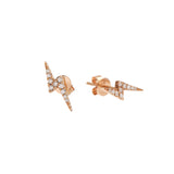 Diamond 18 Carat Rose Gold Lightning Earrings