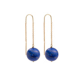 Lapis-Lazuli 18 Carat Yellow Gold Drop Earrings