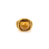 Bague Vintage Œil de Tigre Or Jaune 18 Carats