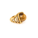 Vintage Tiger’s Eye 18 Carats Yellow Gold Ring