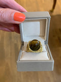 Vintage Tiger’s Eye 18 Carats Yellow Gold Ring