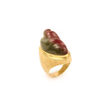 Bague Roberto Burle-Marx Tourmaline Melon D'eau Or Jaune 14 Carats