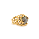 Bague Cocktail Gilbert Albert 5 Boules Interchangeables Diamants Or Jaune 18 Carats