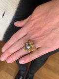Bague Cocktail Gilbert Albert 5 Boules Interchangeables Diamants Or Jaune 18 Carats