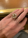 Cultured Pearls Grelot 18 Carats Yellow Gold Ring