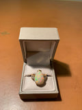Bague Opale Ethiopie 4.81 Carats Diamants Or Jaune 18 Carats