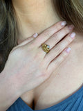 Bague Chevalière Lion Diamant 0.35 Carats Or Jaune 18 Carats