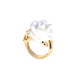 Dior Rose Pré Catelan White Coral, Diamond and 18 Carats Yellow Gold Ring