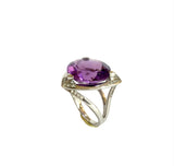 Bague Mauboussin "Mes Couleurs à Toi" Améthyste Diamants Or Gris 18 Carats