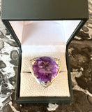 Bague Mauboussin "Mes Couleurs à Toi" Améthyste Diamants Or Gris 18 Carats