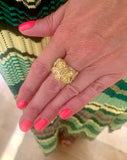 Atelier Brun 3 Carats Yellow & White Diamonds 18 Carats Yellow Gold Ring