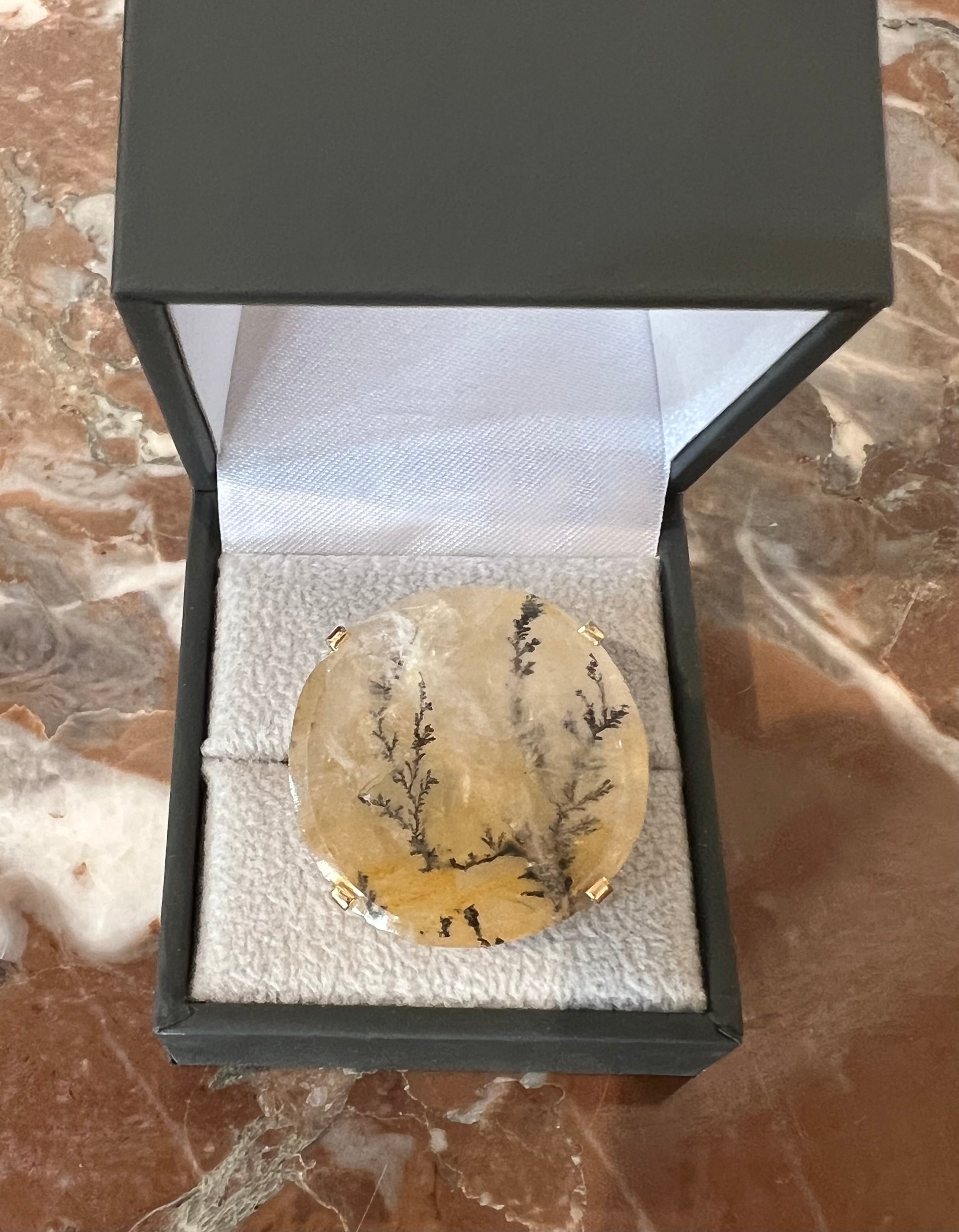 Dendritic discount quartz ring