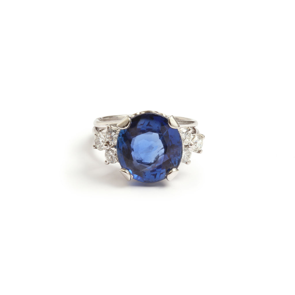 Bague Ajustable Saphir Plaqué Argent - Saphir Naturel 10.25 Ratti (9 Carats) Non Chauffé - Neuf Sans Emballage