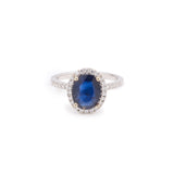 Certified Unheated Burmese 2.06 Carats Diamonds 18K White Gold