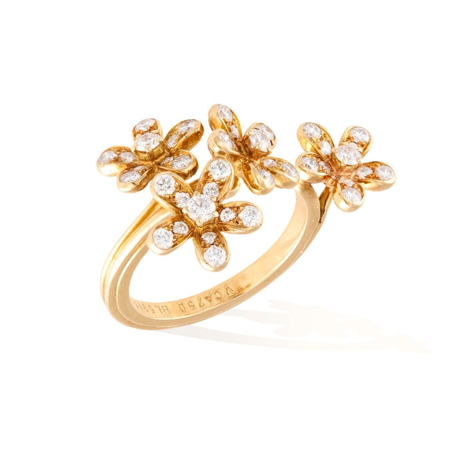 Socrate Between the fingers Van Cleef & Arpels Diamonds 18 carats yellow Gold Ring