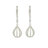 Boucles d’Oreilles Montgolfières Diamants Or Gris 18 Carats