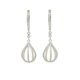 Hot Air Balloon earrings paved diamonds and white gold