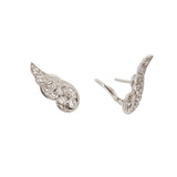 Diamonds 18 Carats White Gold Wings Earrings