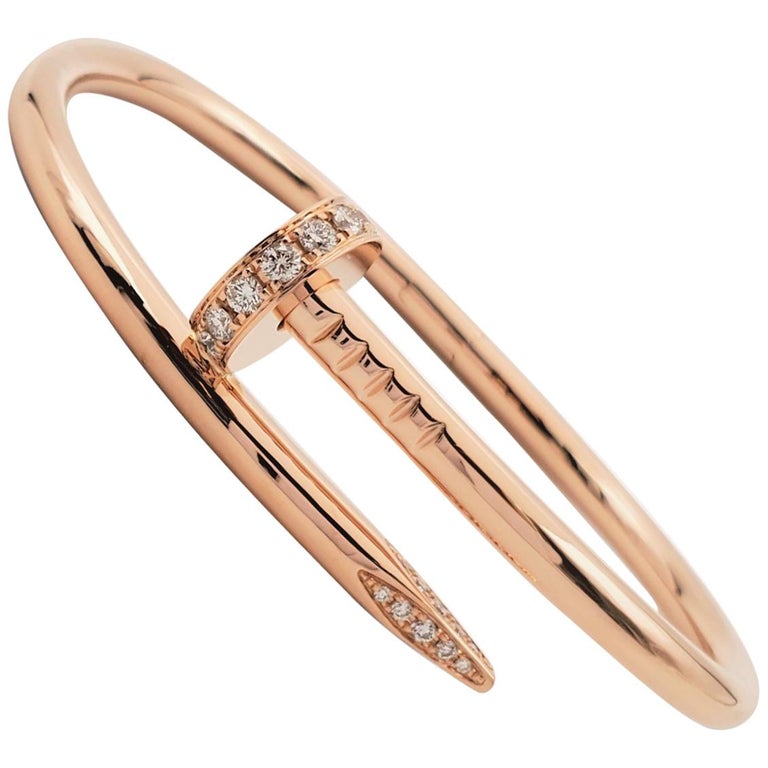 Cartier Juste Un Clou Diamonds 18 Carats Rose Gold Bracelet – Les Pierres  De Julie