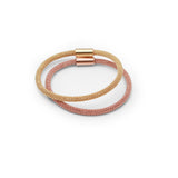 Bracelets Tubulaires Argent Rhodié Rose