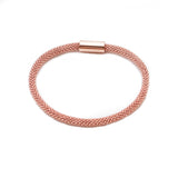Bracelets Tubulaires Argent Rhodié Rose