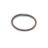 Bracelets Tubulaires Argent Rhodié Noirs