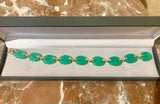 Bracelet André Col Chrysoprase Diamants Or Jaune 18 Carats