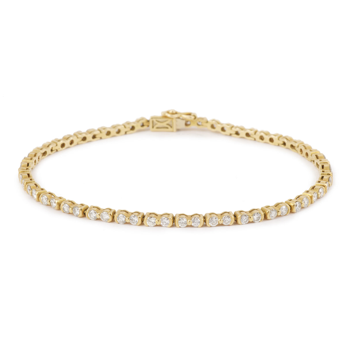 Chaumet Bracelet Ligne 1.20 Carats Diamants Or Jaune 18 Carats