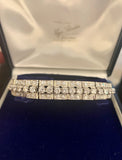 Bracelet Rétro 6 Carats Diamants Platine Or Gris 18 Carats