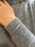 Bracelet Tennis 5.70 Carats Saphirs Arc-En-Ciel & Diamants Or Rose 18 Carats